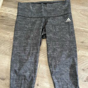 Adidas Grey Cropped Leggings Size Medium